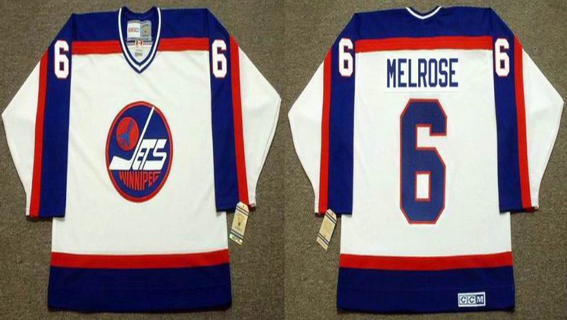 2019 Men Winnipeg Jets #6 Melrose white CCM NHL jersey